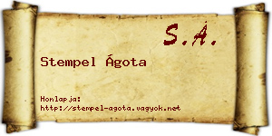 Stempel Ágota névjegykártya